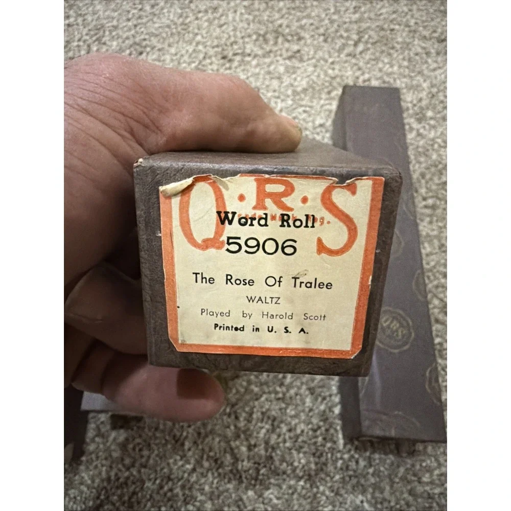 Vintage‎ QRS Player Piano Word Rolls. Lot Of 4. See Pics